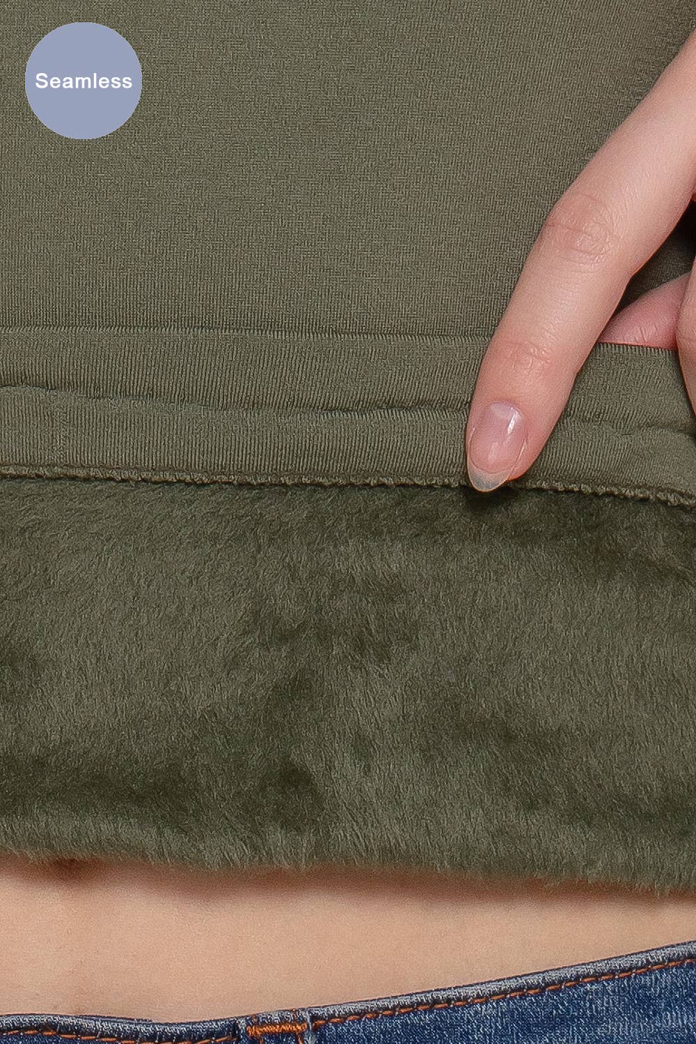 Crew Neck "Inner Fur" Seamless Top