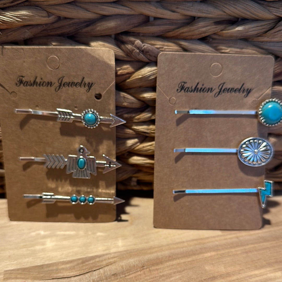 Silver Spurs Hair Pin
