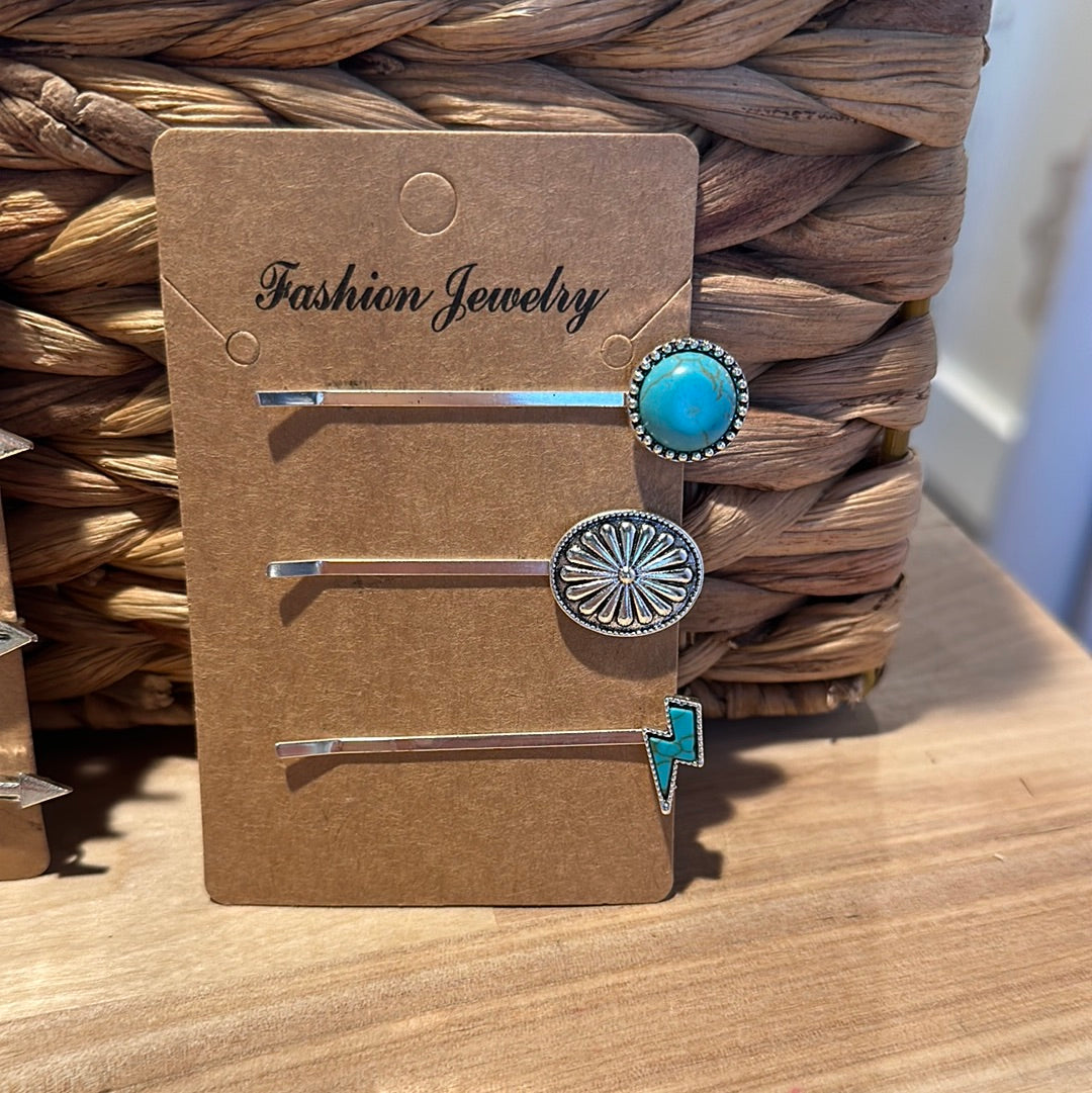Silver Spurs Hair Pin
