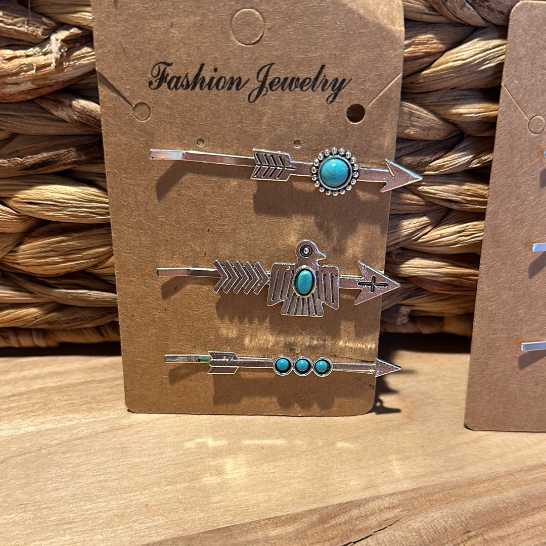 Silver Spurs Hair Pin