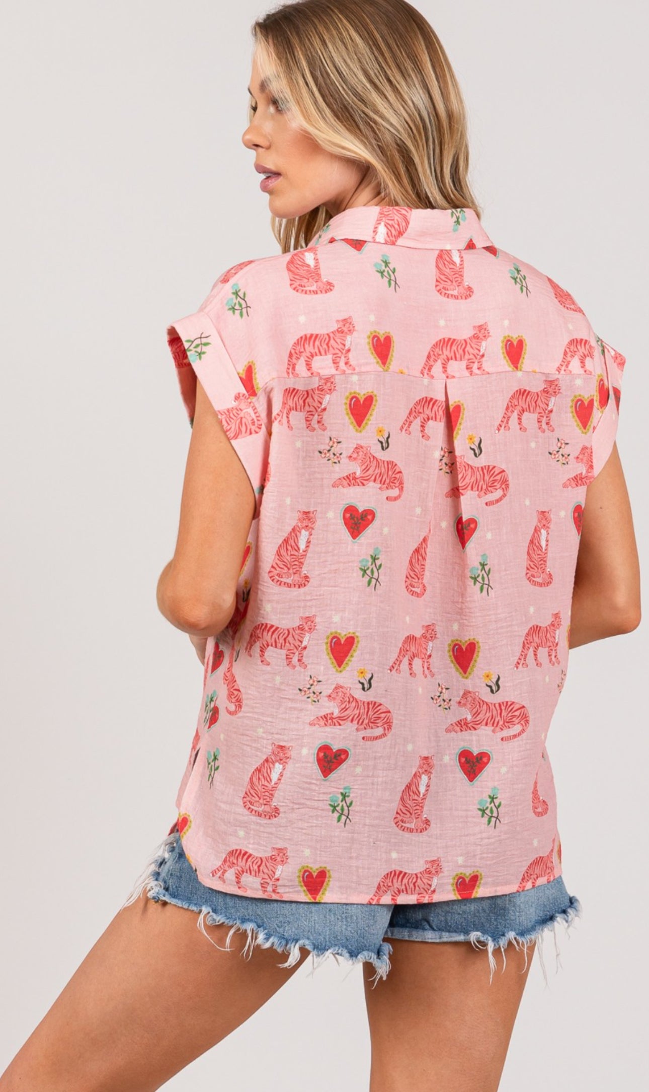 Pink Cheetah Blouse