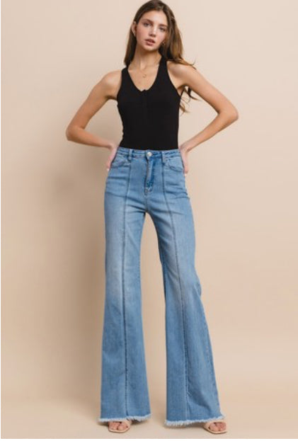 Golden Hour Denim Flares
