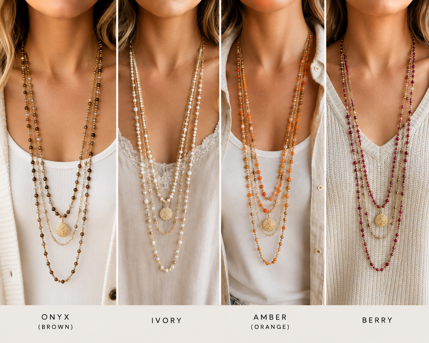 Shimmer and Stone Necklace