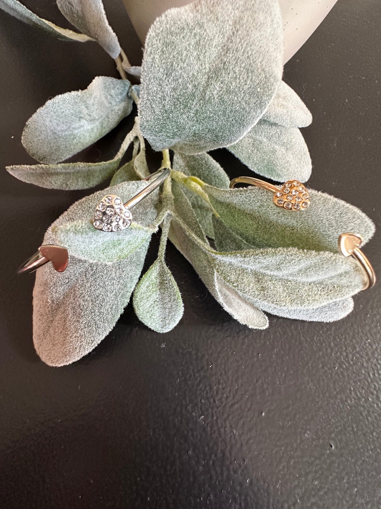 Jeweled Heart Bangle