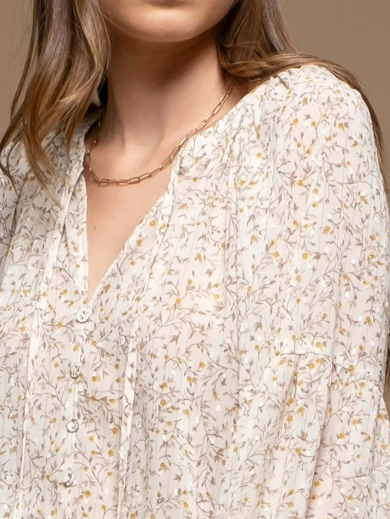 Golden Blossom Blouse