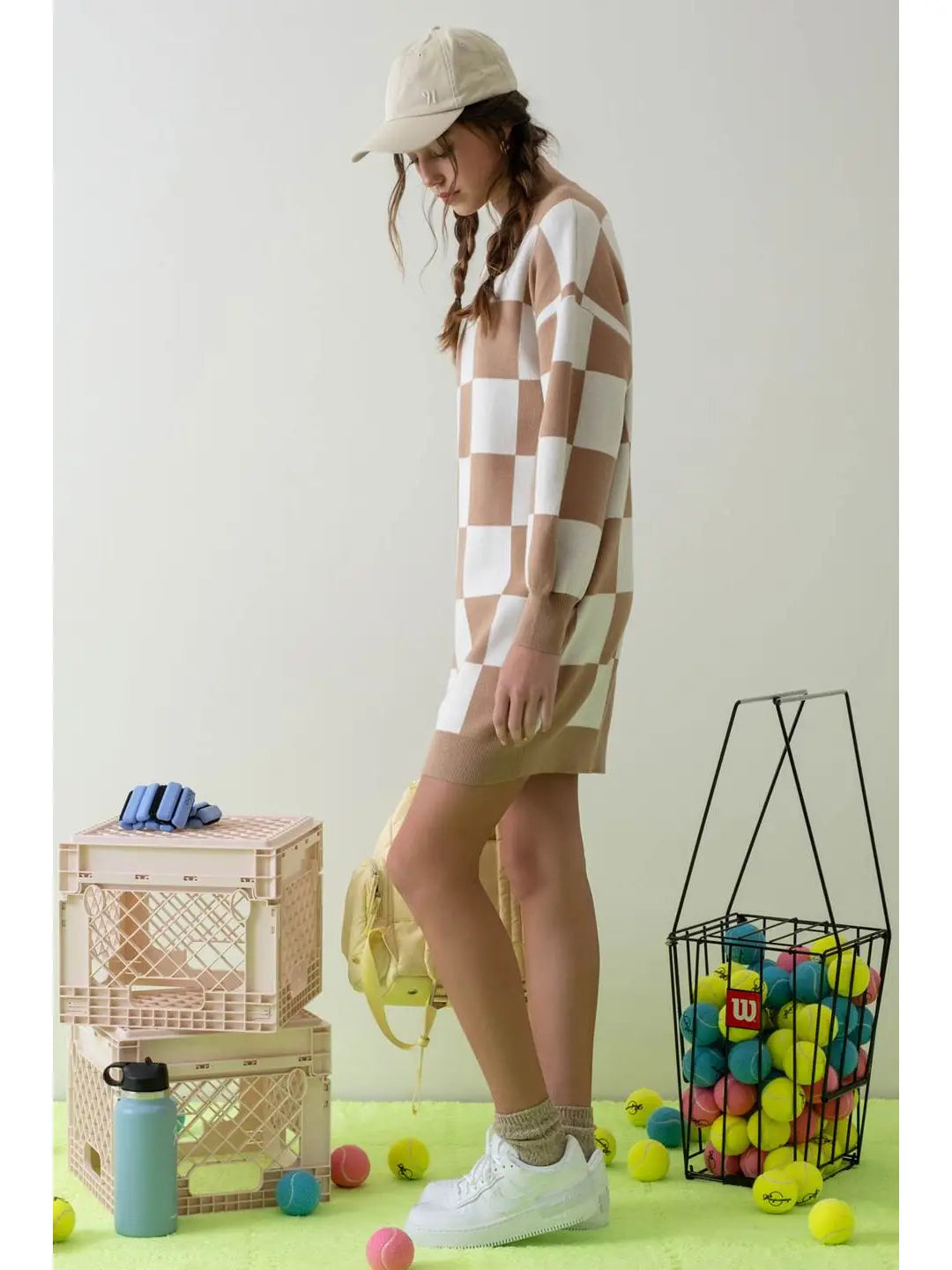 Checkered Chick Sweater Dress