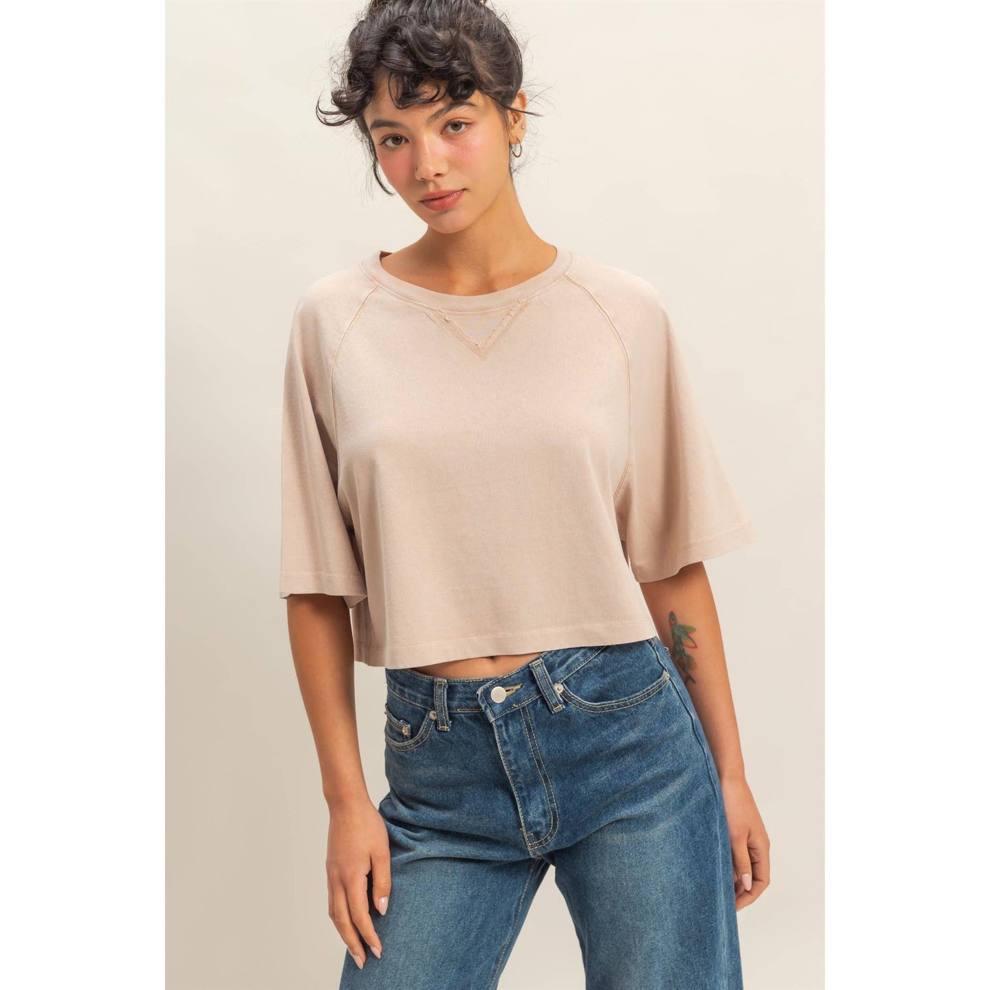Mineral Wash Cropped Tee