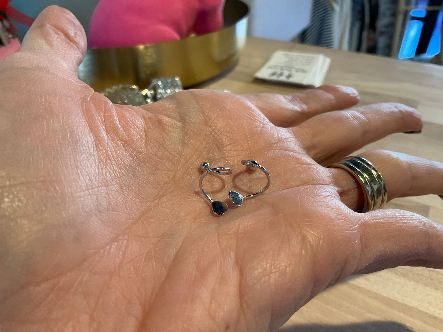 Sterling Heart Wrap Earrings