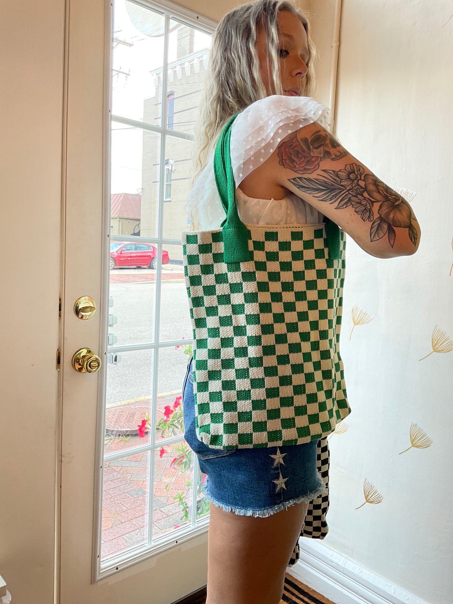 Checkered Errand Bag