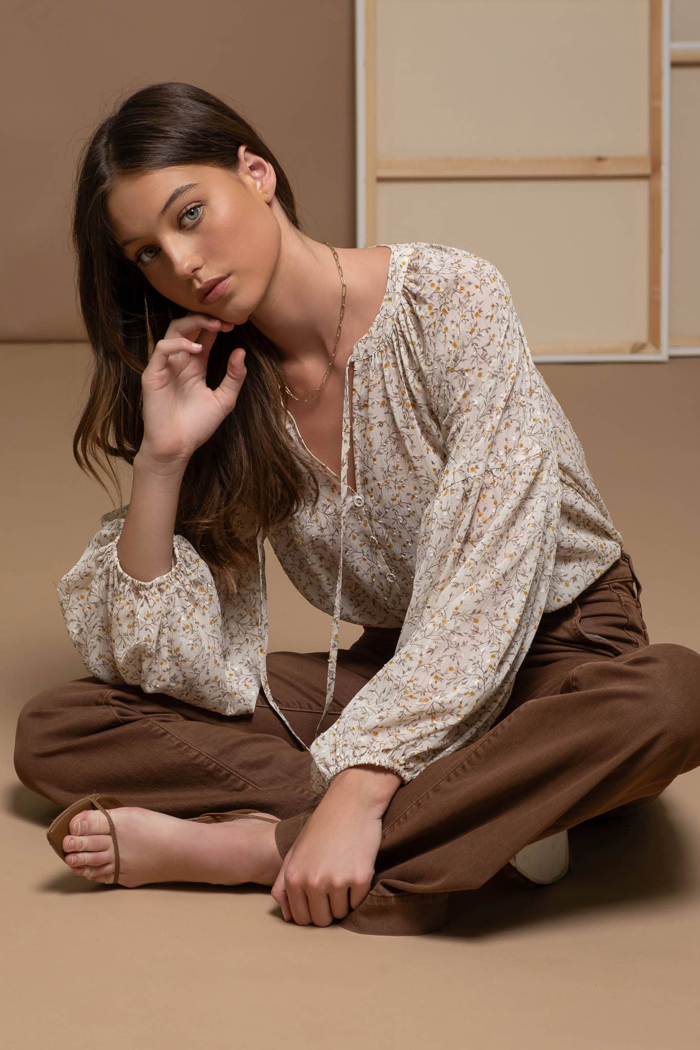 Golden Blossom Blouse