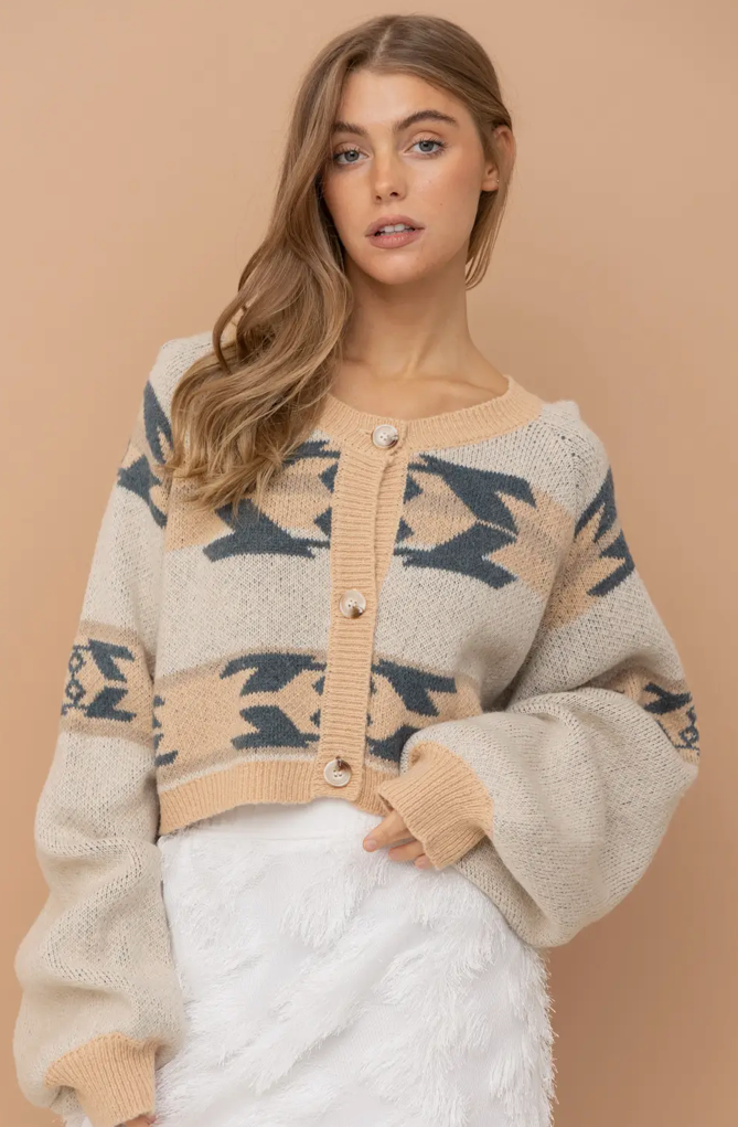 Desert Horizon Cropped Cardigan