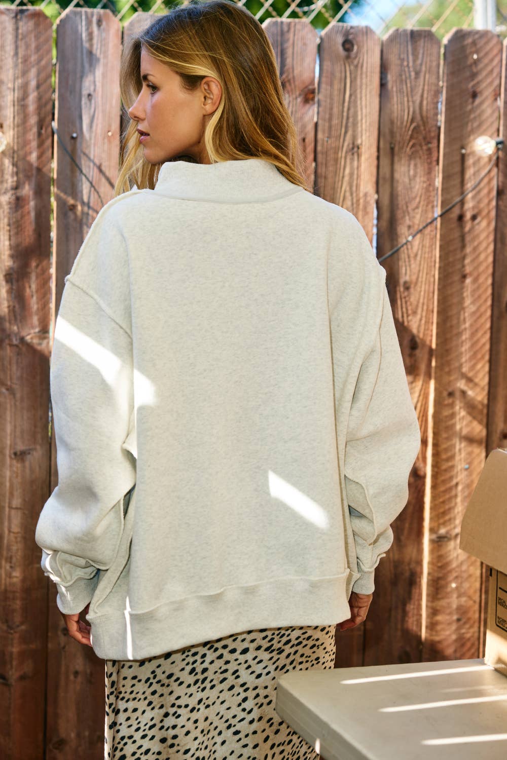 Faith over Fear reversible mock neck