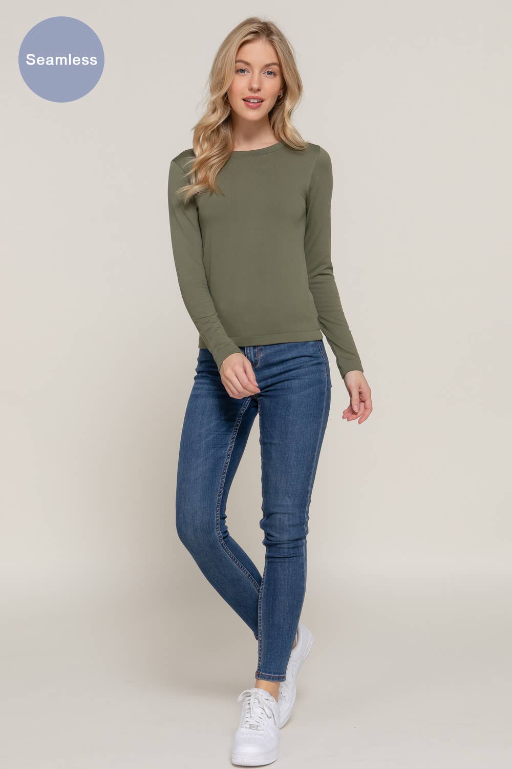 Crew Neck "Inner Fur" Seamless Top