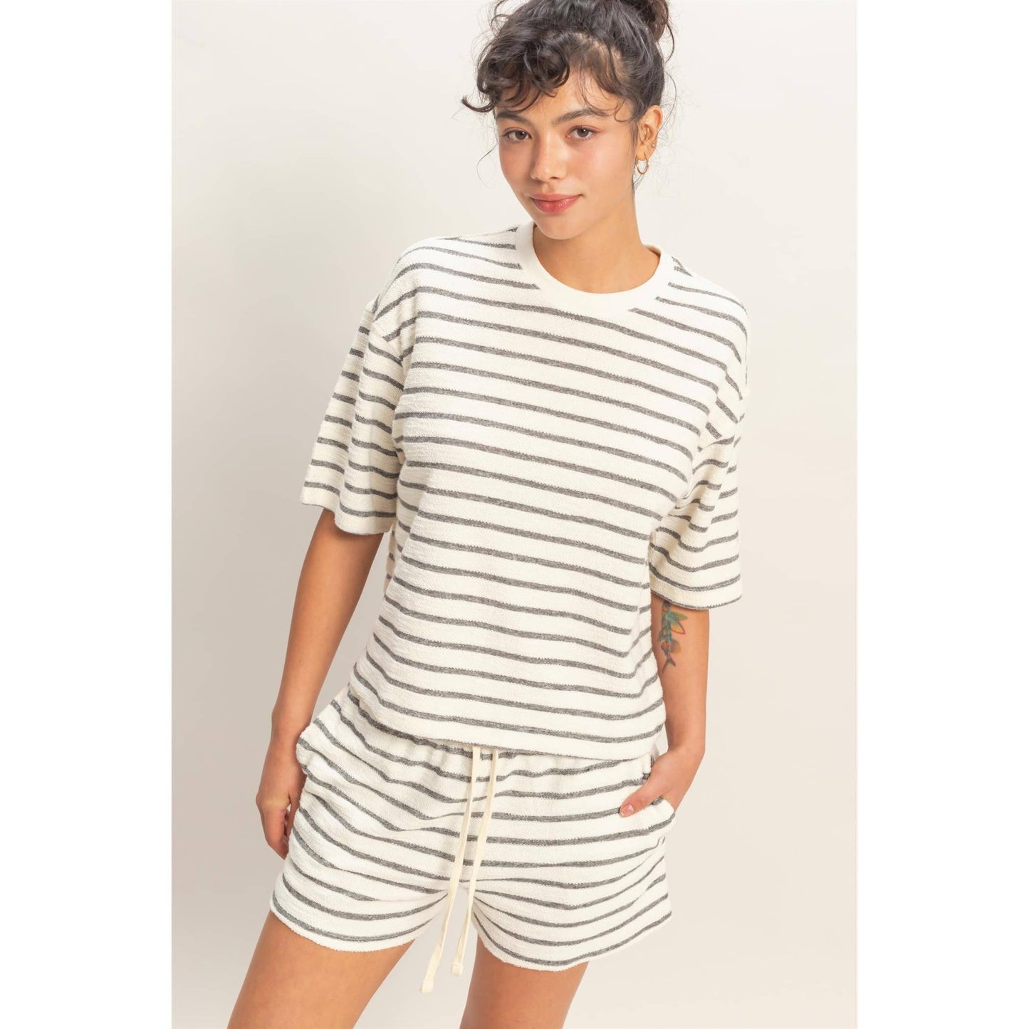 Easy Days Striped Knit Top