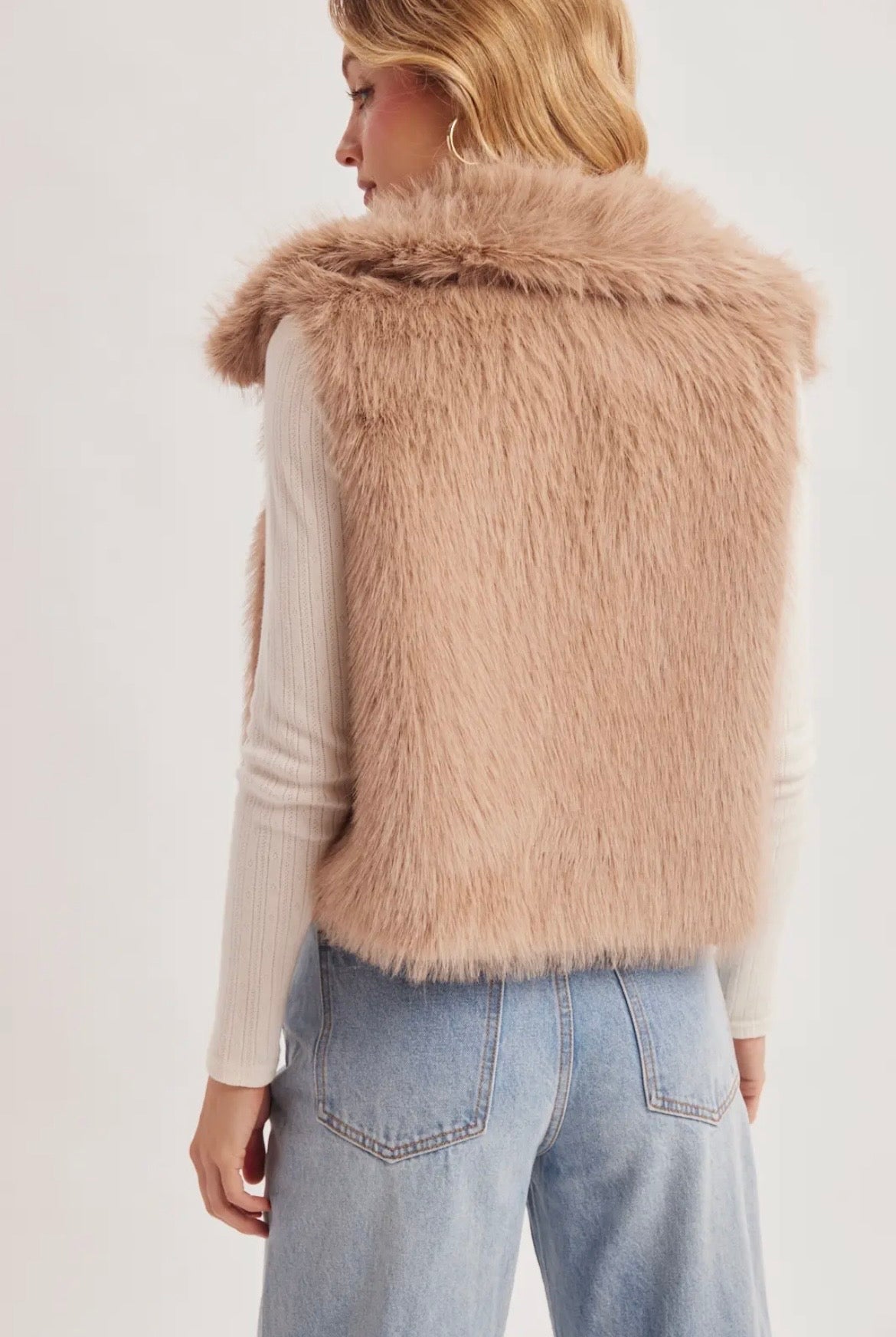 Latte Faux Fur Vest