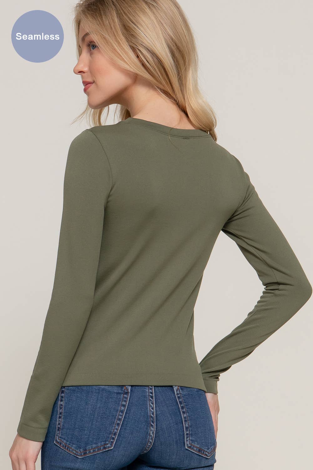 Crew Neck "Inner Fur" Seamless Top