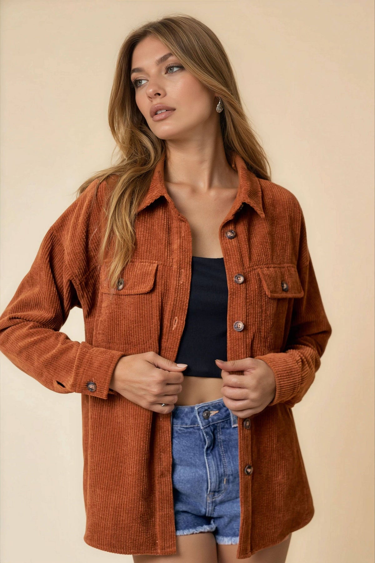 The Ember Cord Shacket