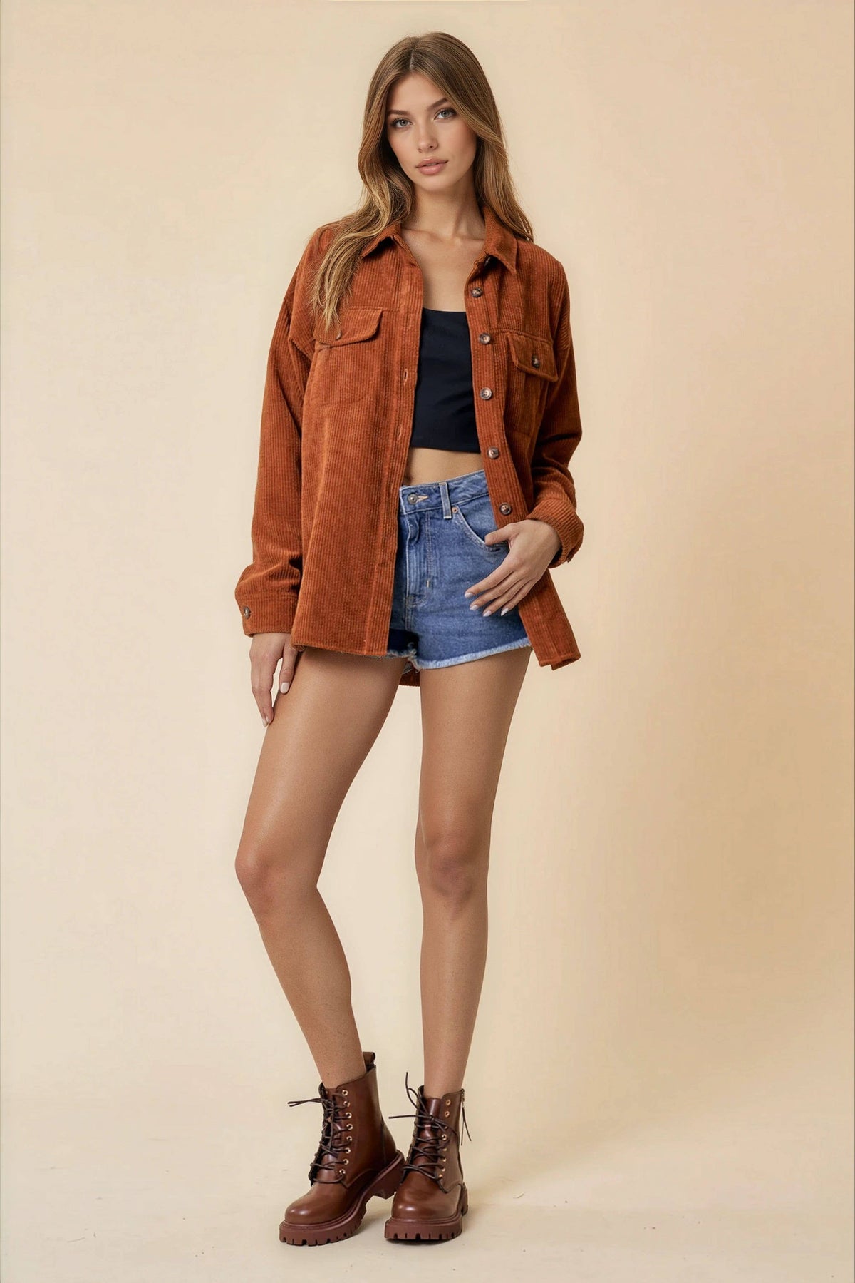 The Ember Cord Shacket