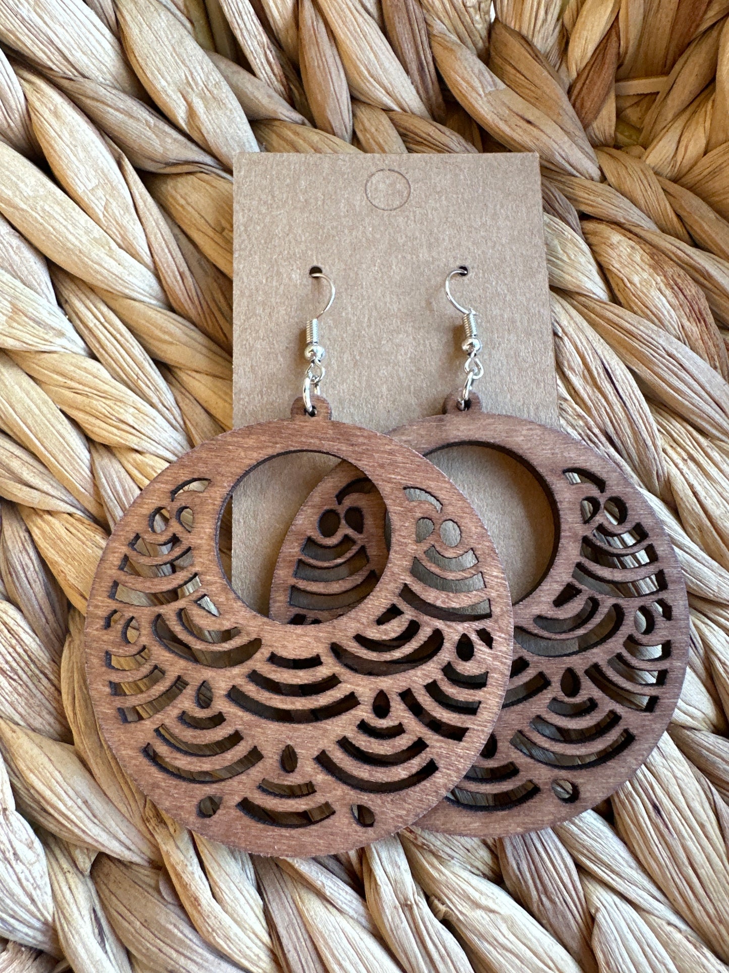 Wooden Etch Earrings