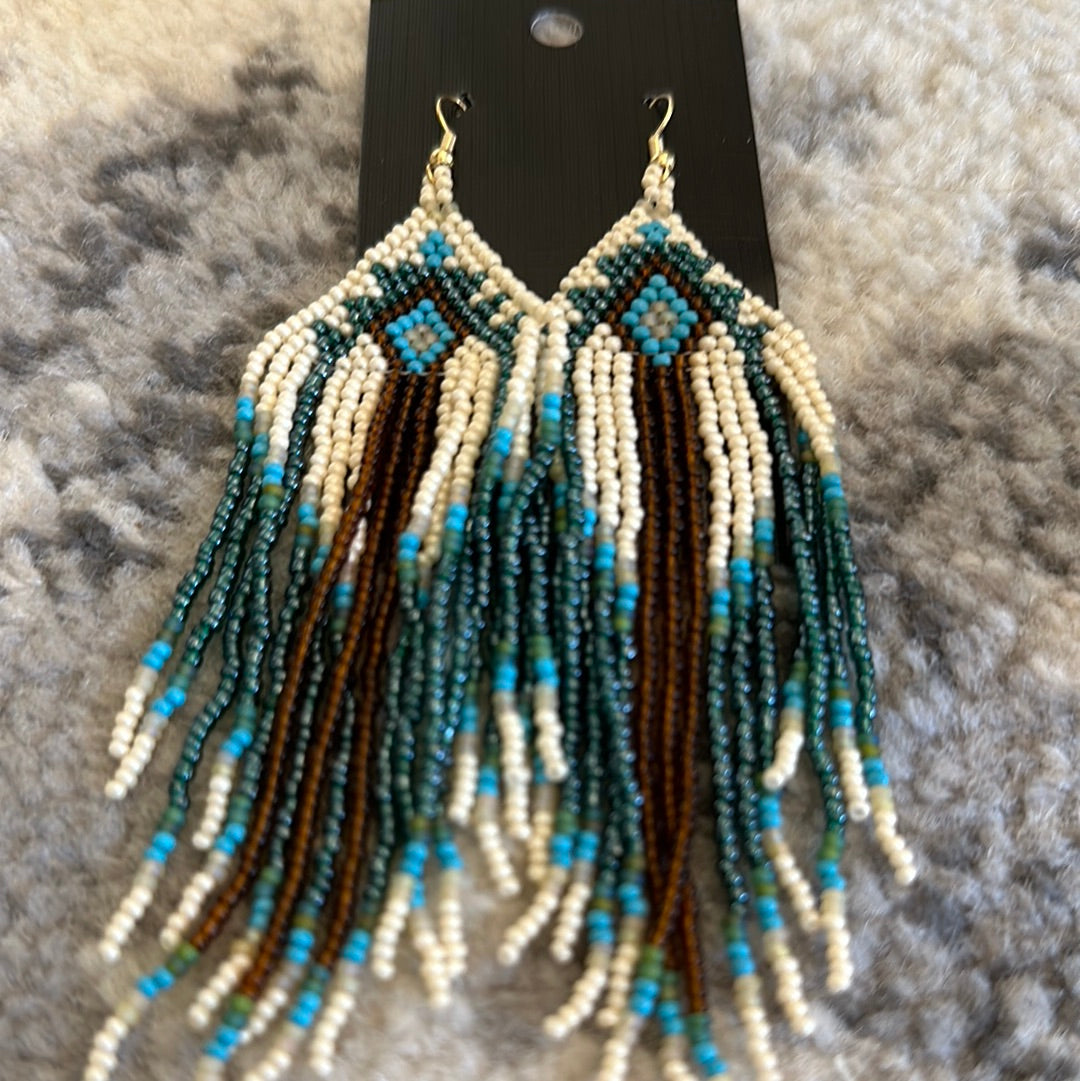 Beaded Blues Earrings