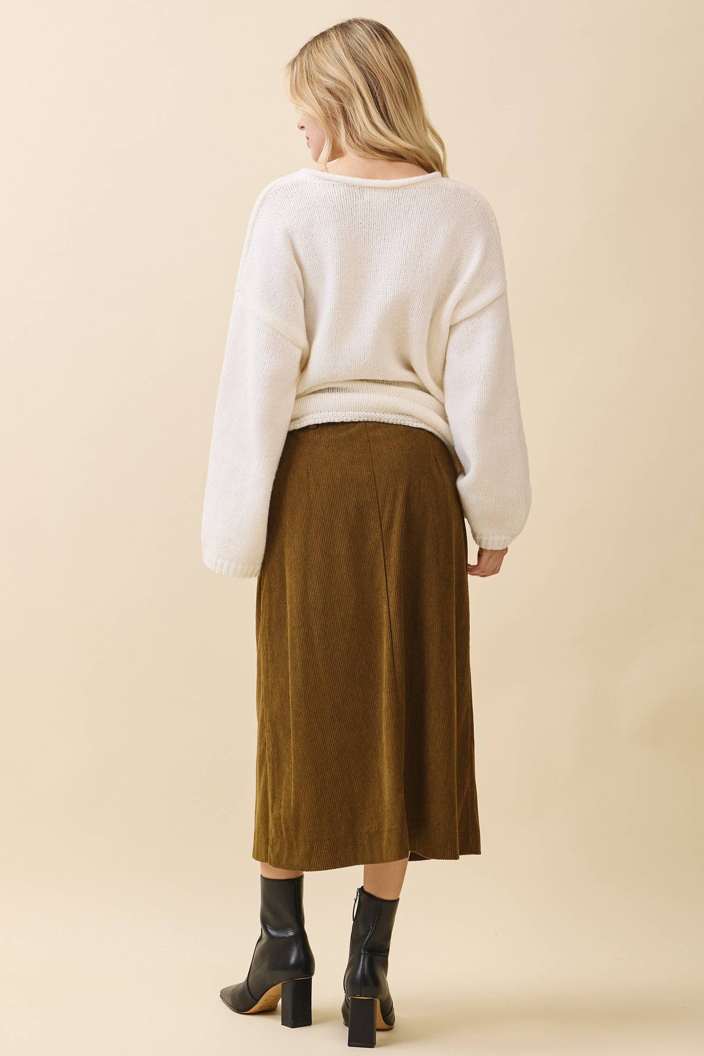 Olive Lane Corduroy Skirt
