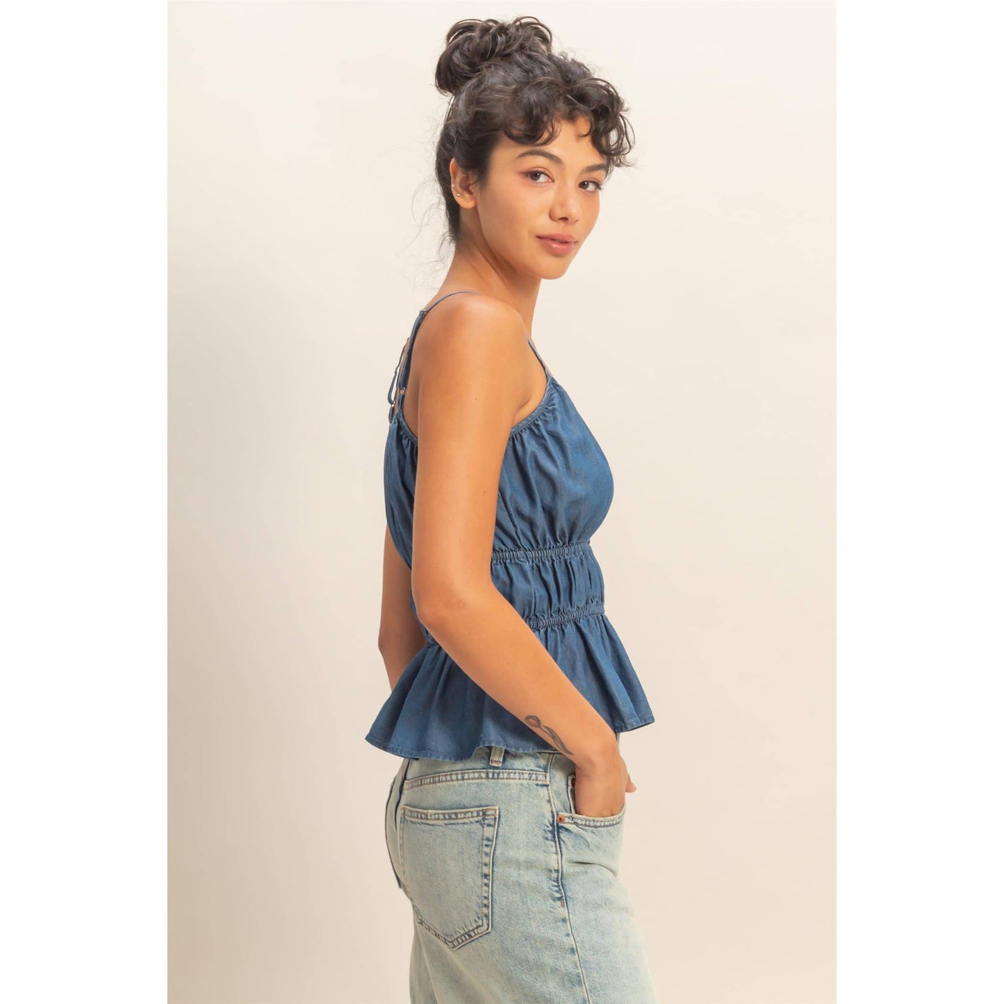 Blues Skies Smocked Cami