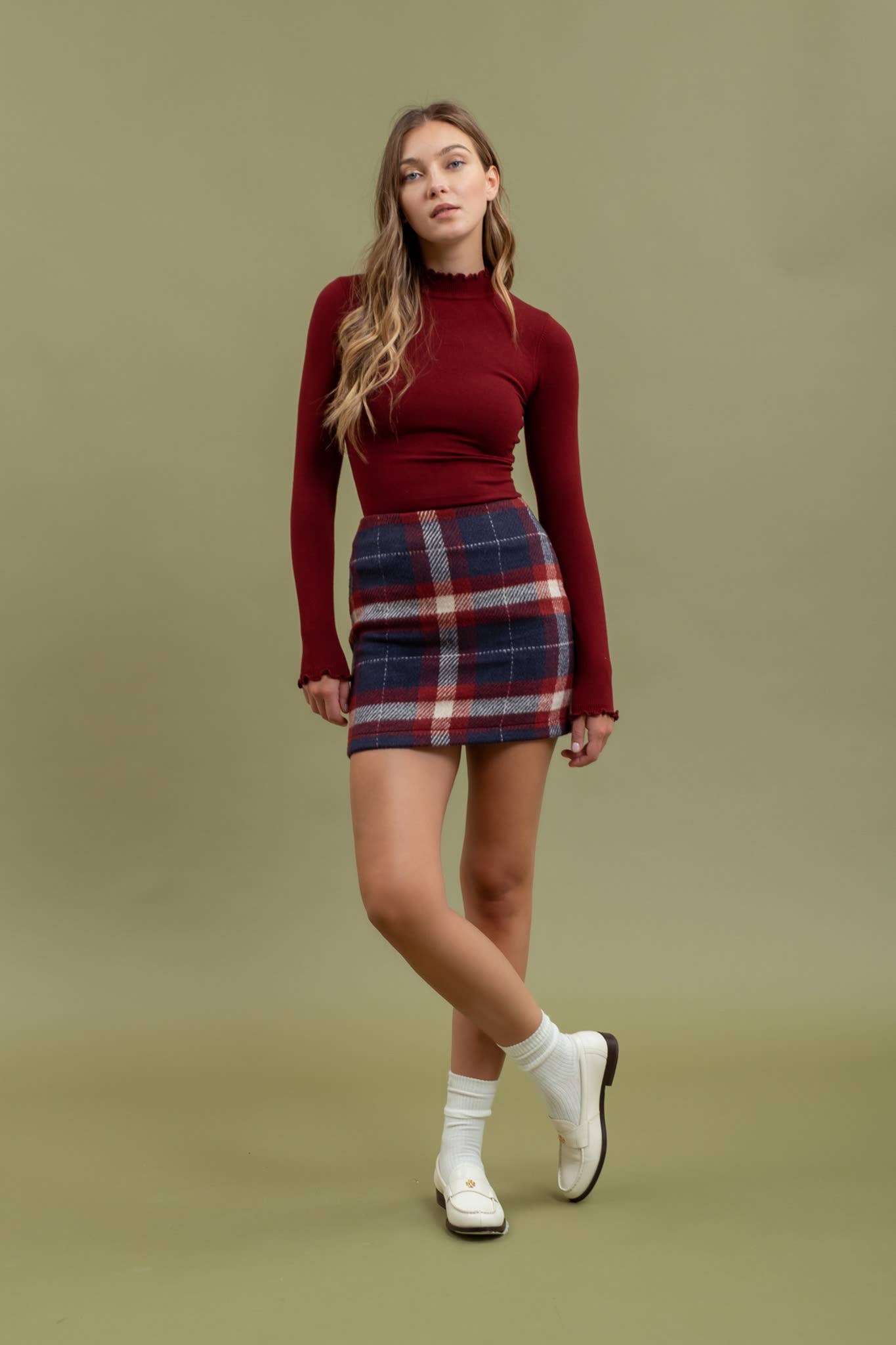 PLAID MINI SKIRT