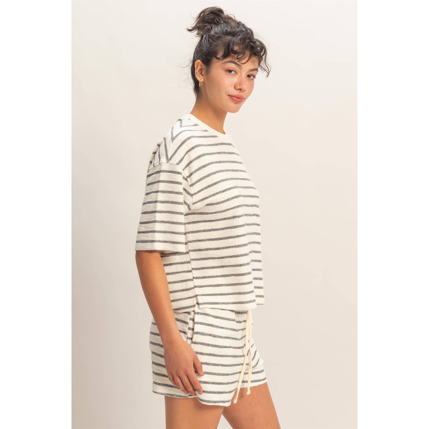 Easy Days Striped Knit Top