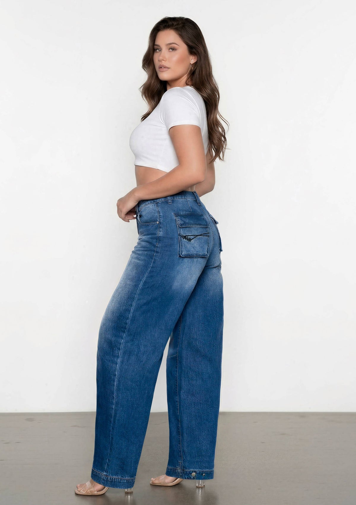 Double Take Barrel Jeans