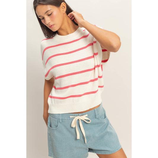 Taffy Stripe Knit Top
