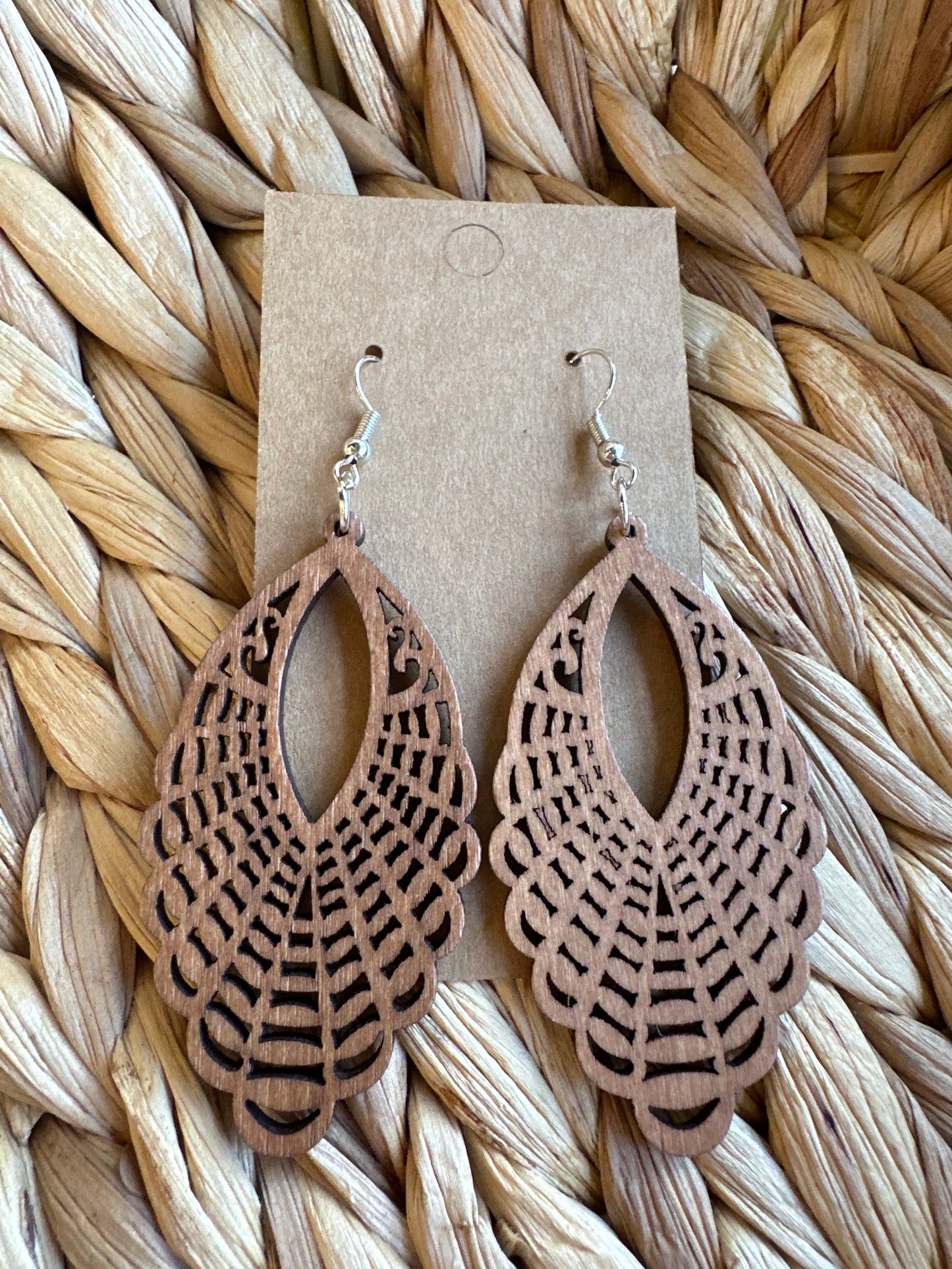 Wooden Etch Earrings