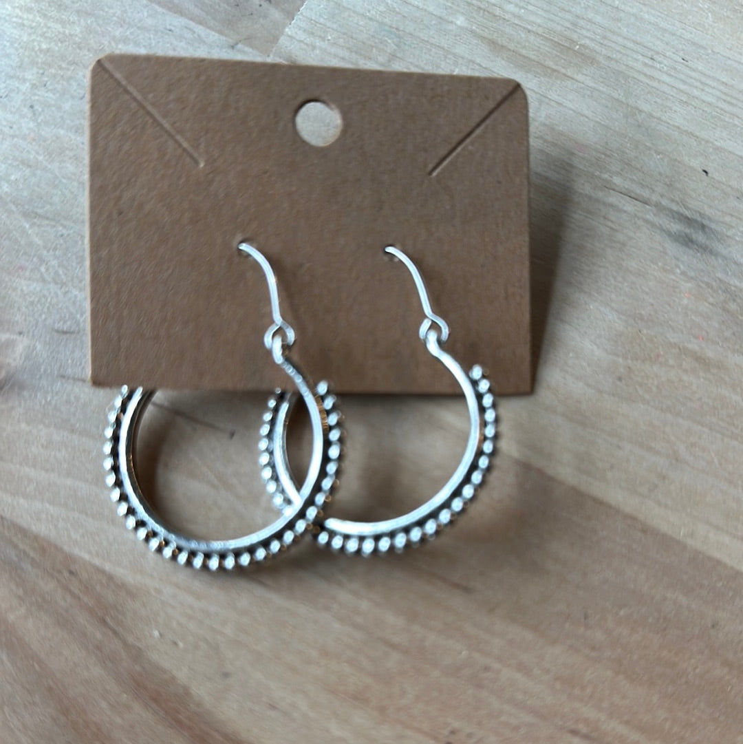 Silver Stud Hoops