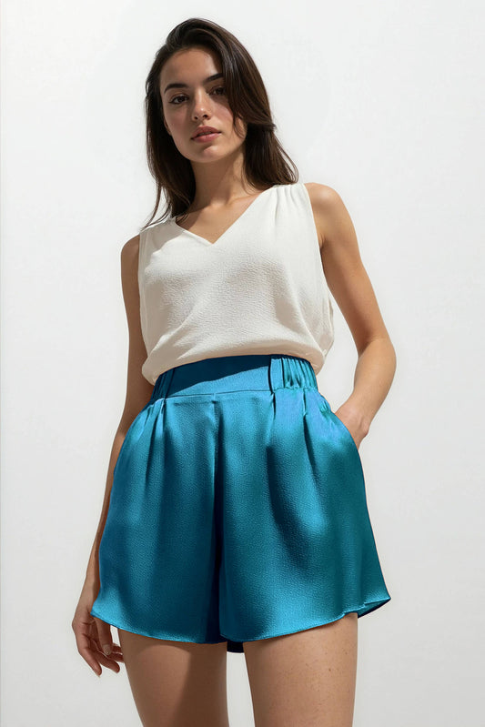 Midnight Muse Satin Shorts