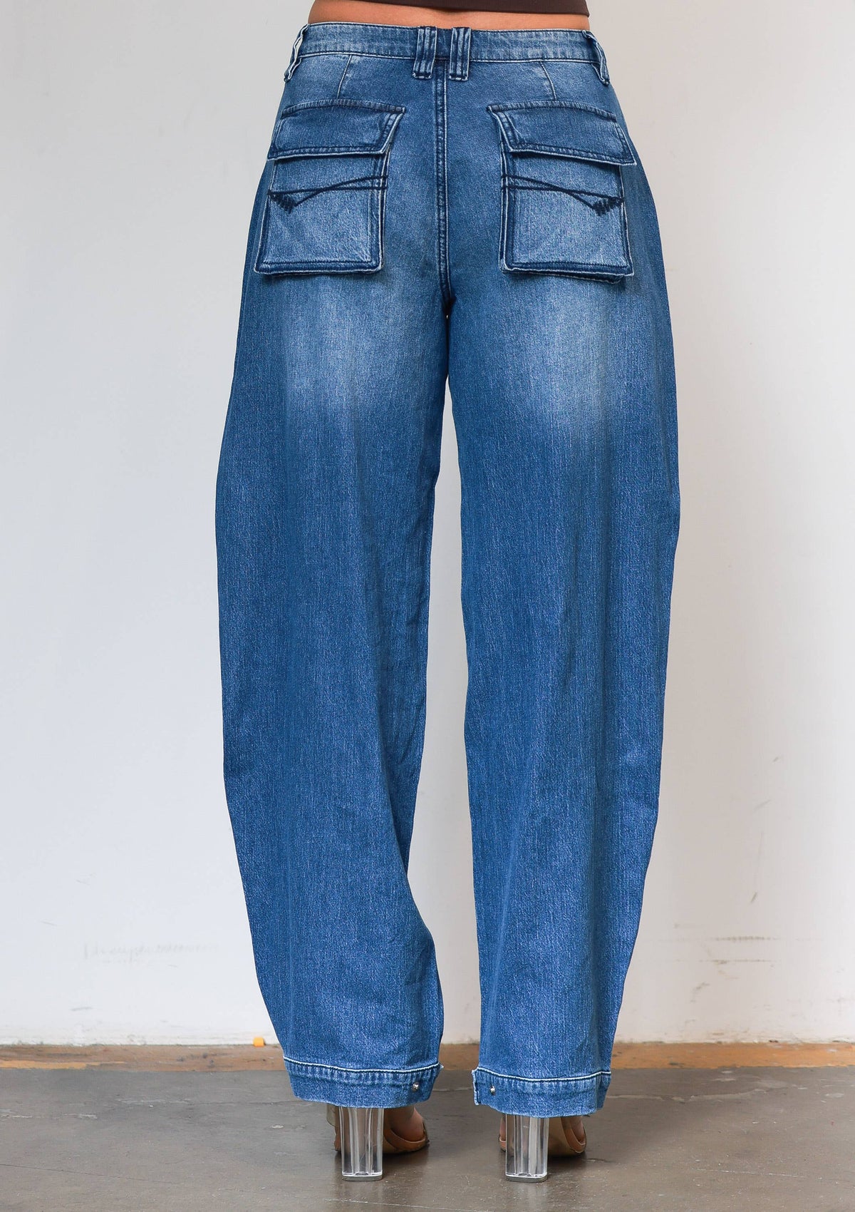 Double Take Barrel Jeans