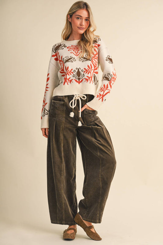 Folk Floral Sweater
