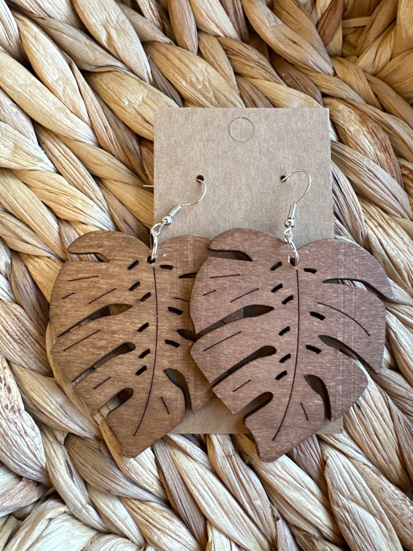 Wooden Etch Earrings