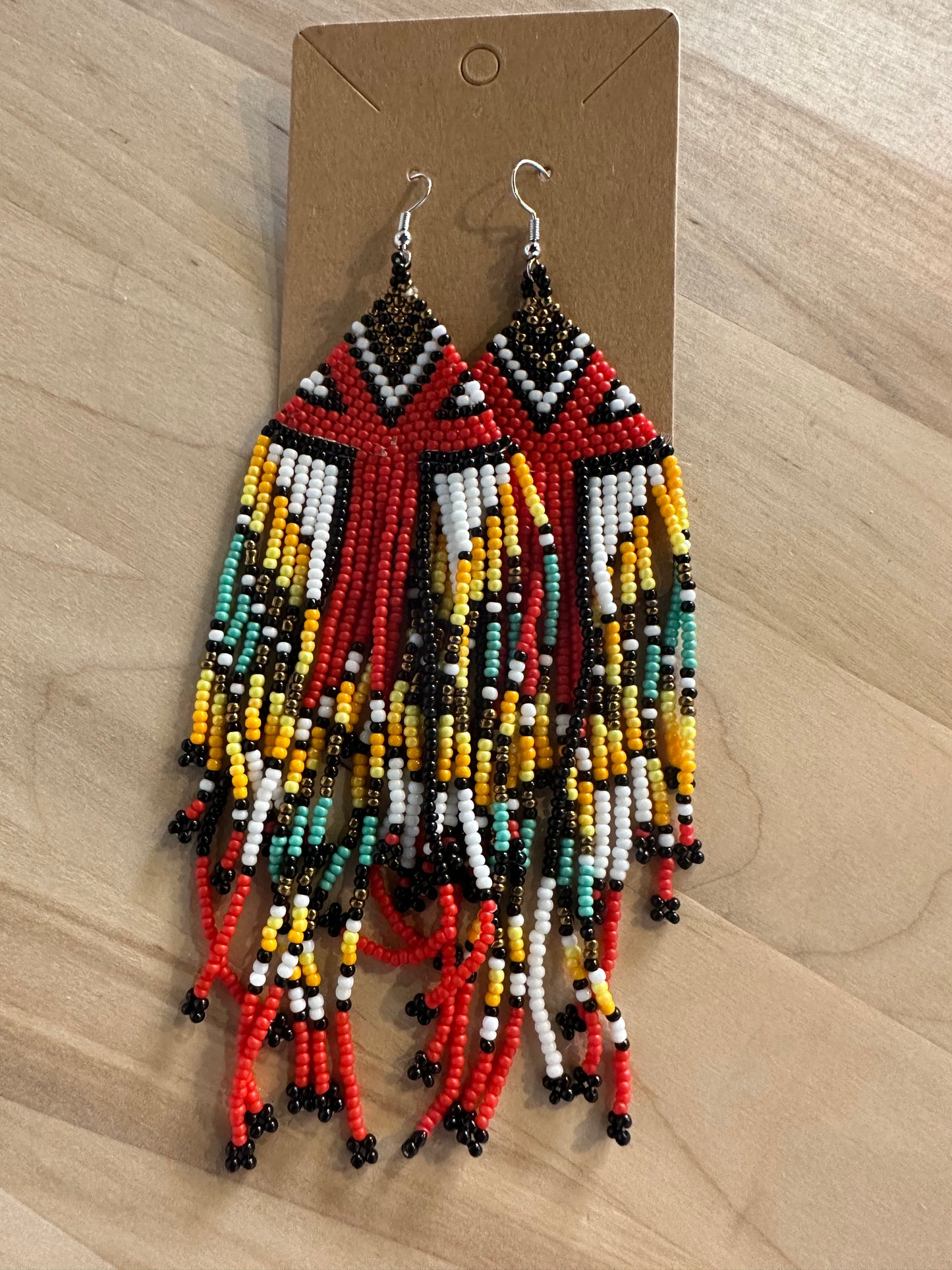 Crimson Aztec Earrings