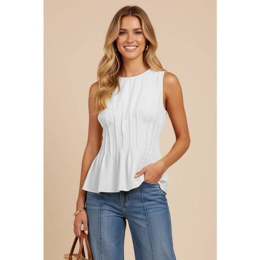 The Grace Pleated Peplum Top