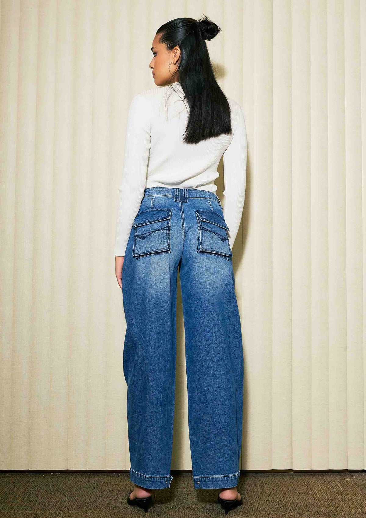 Double Take Barrel Jeans