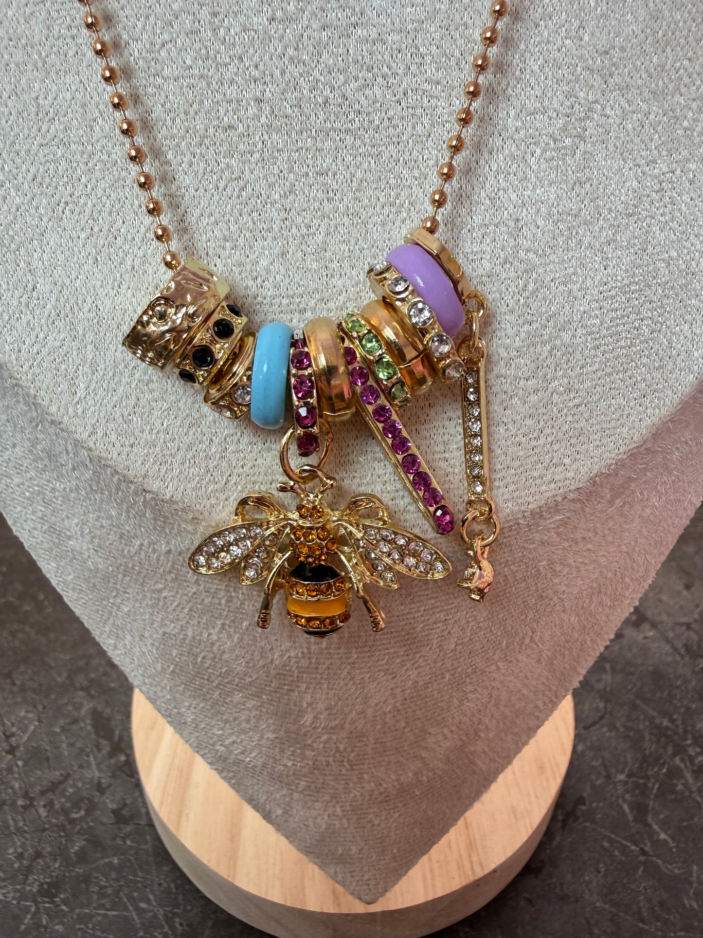 Golden Honey Charm Necklace