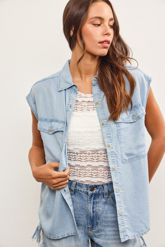 Western Skies Sleeveless Shirt