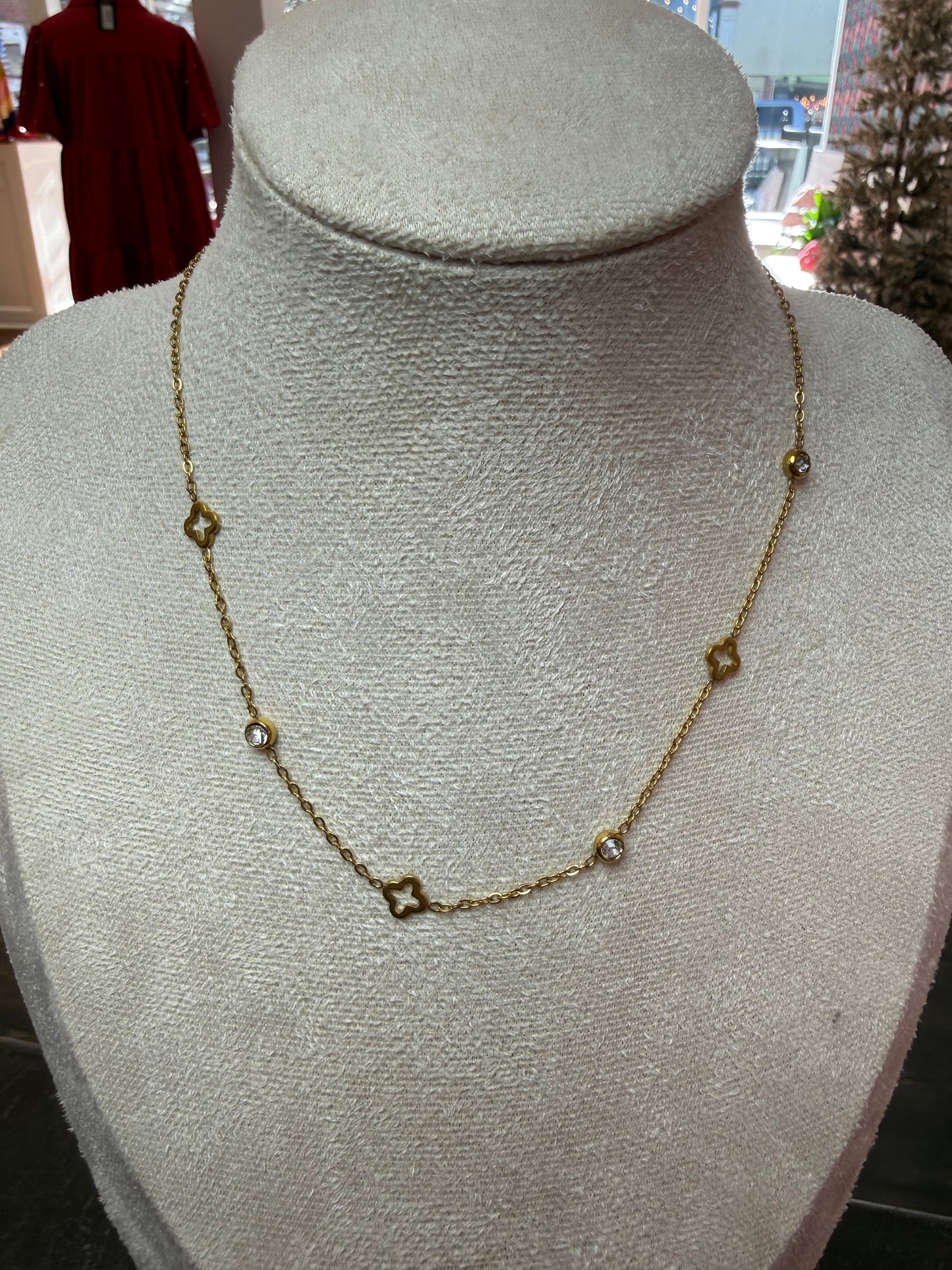 Golden Clover Necklace