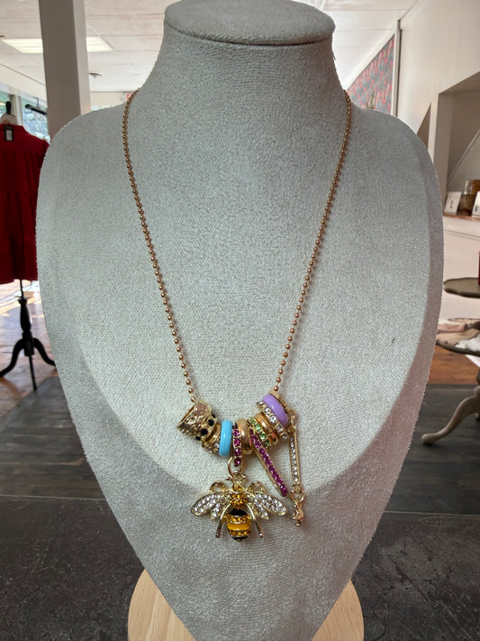 Golden Honey Charm Necklace