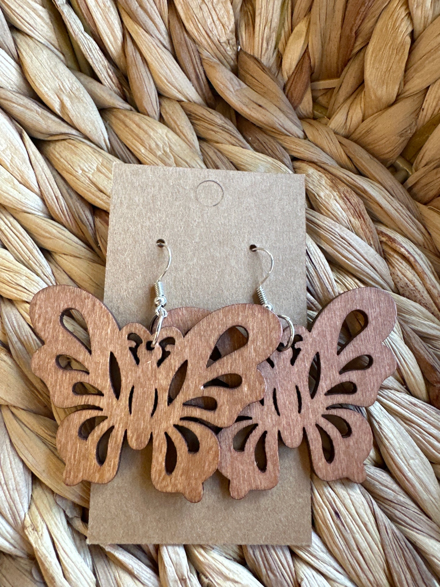 Wooden Etch Earrings