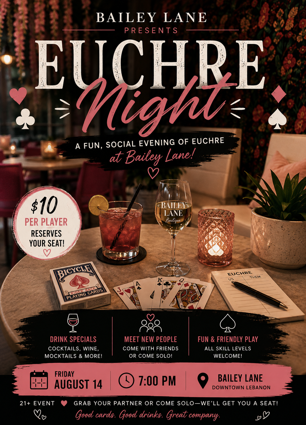 ♠️ Bailey Lane Euchre Night - Friday August 14