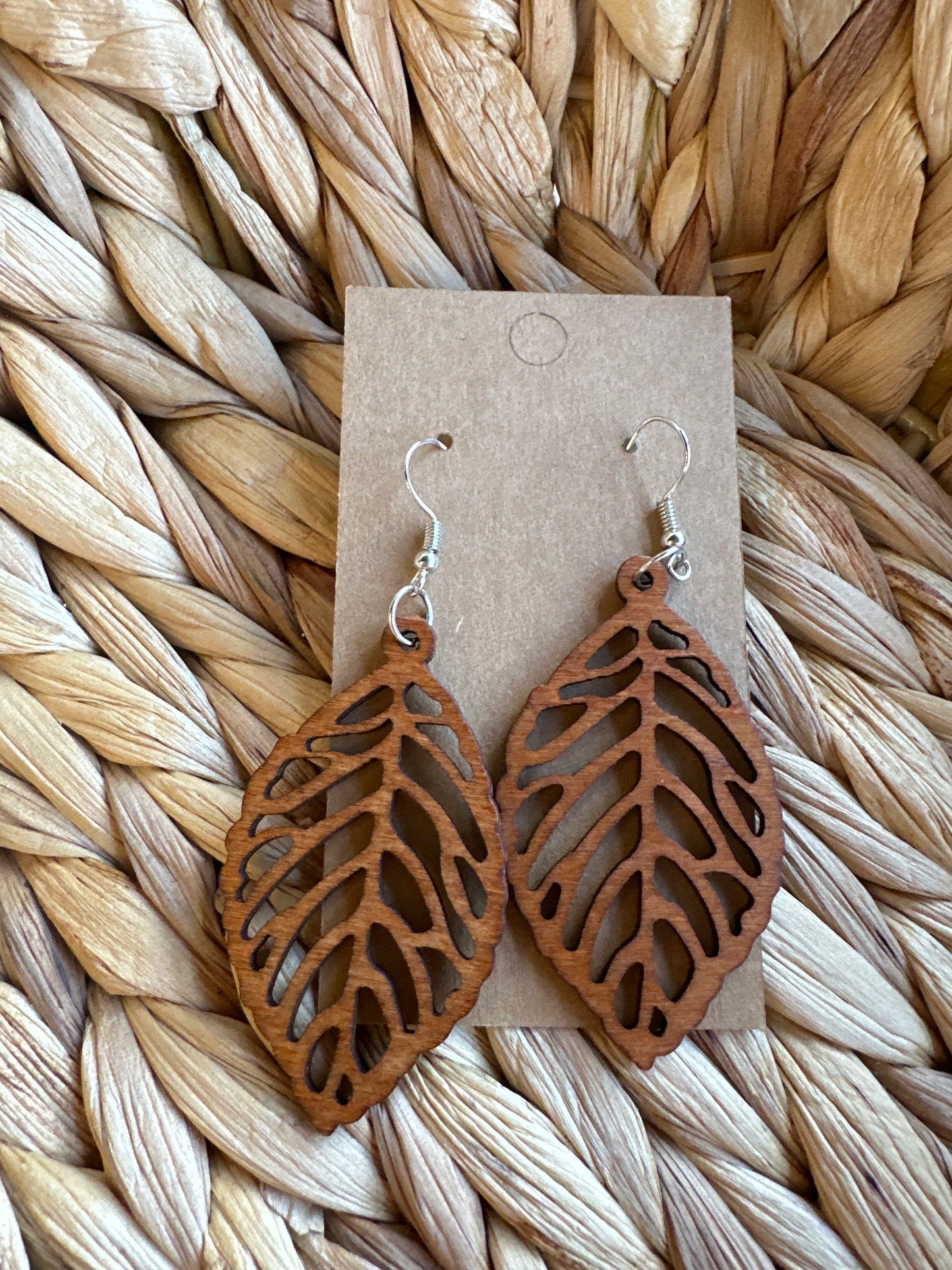 Wooden Etch Earrings