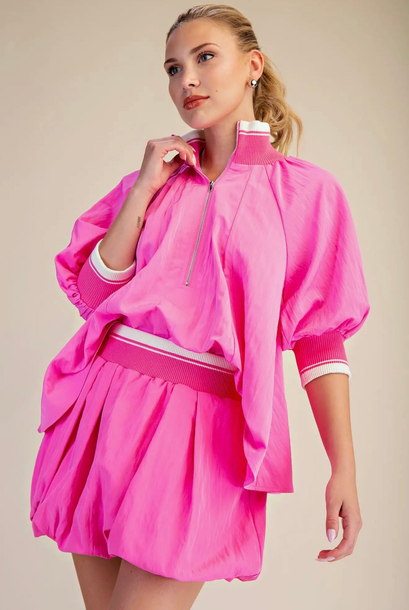 Electric Bloom Puff Sleeve Top
