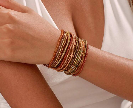 Desert Glow Beaded Bracelet