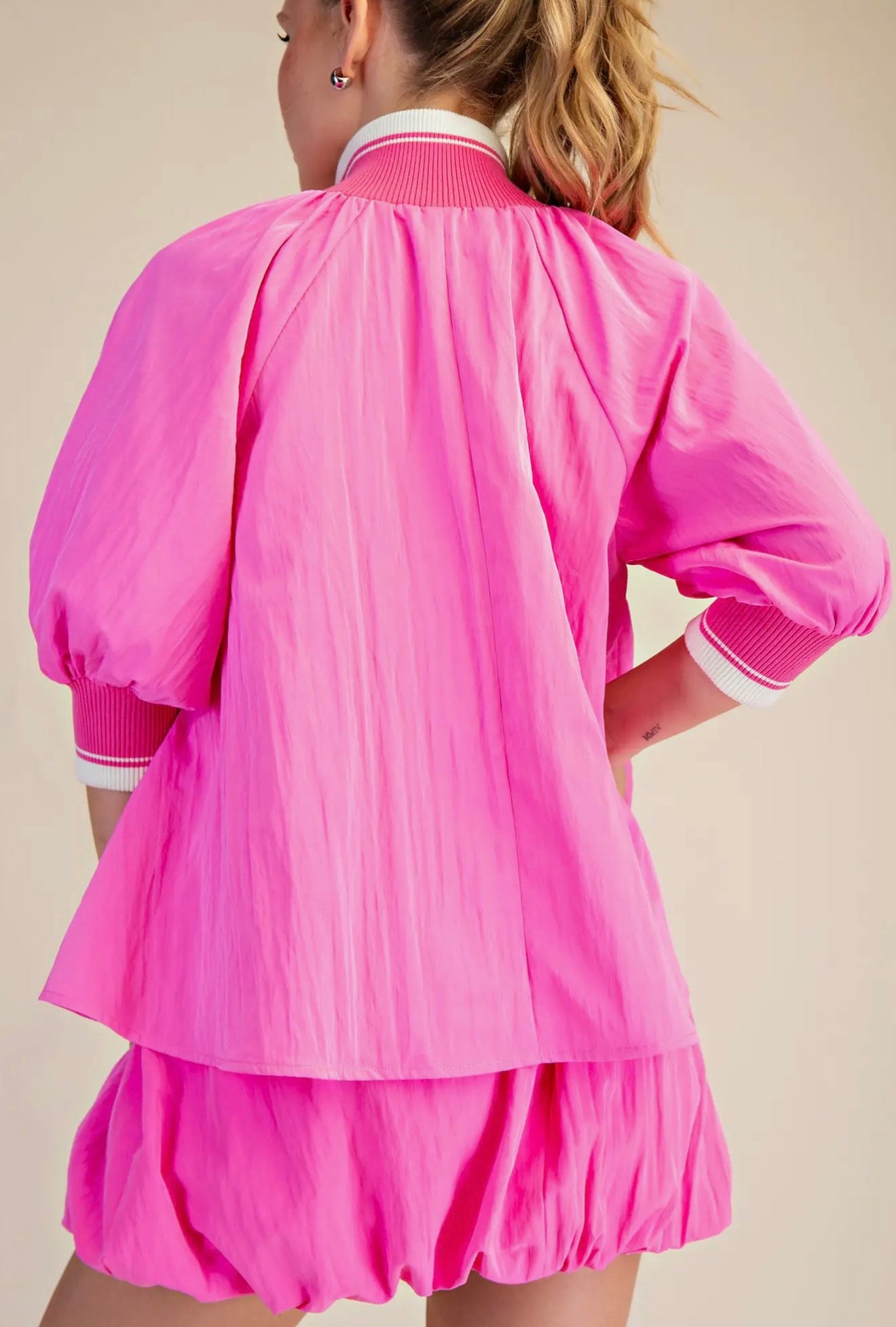 Electric Bloom Puff Sleeve Top