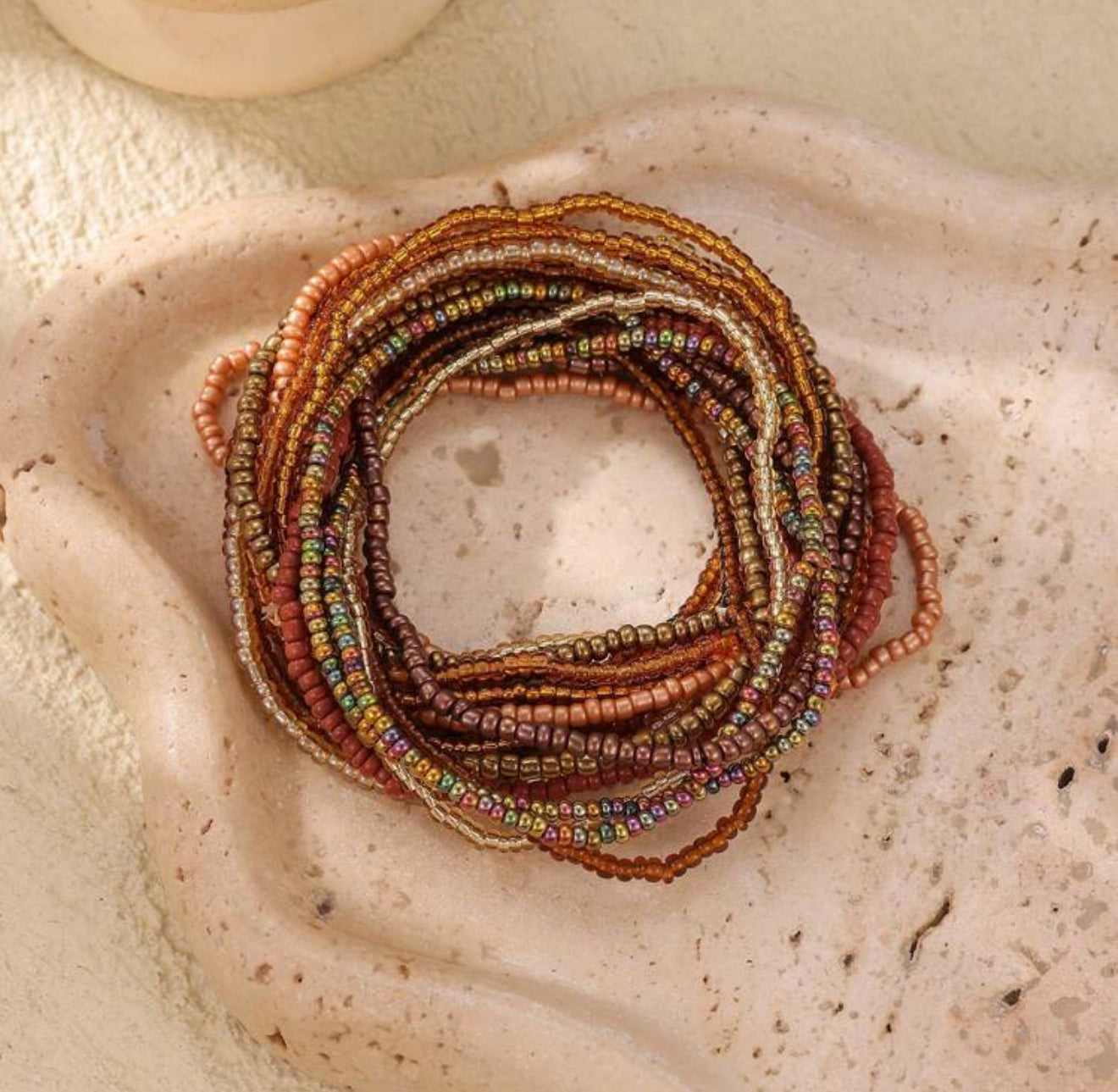 Desert Glow Beaded Bracelet